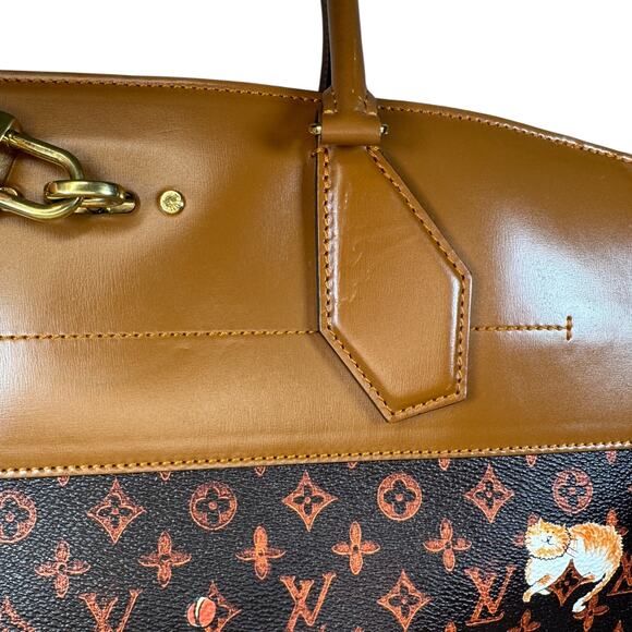 Louis Vuitton Catogram Steamer Cabas XXL tote cat bag Grace Coddington Monogram - Picture 14 of 16